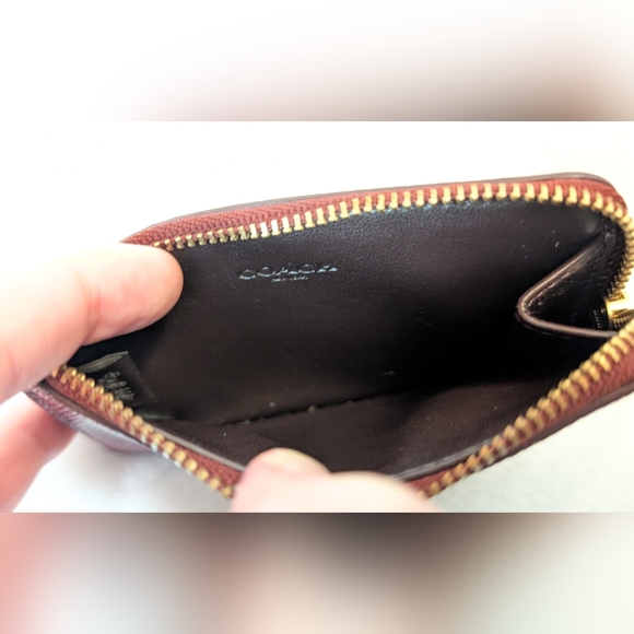 COACH Leather Rexy & Carriage Rainbow Small Zip Around Card Case pouch - Picture 7 of 7